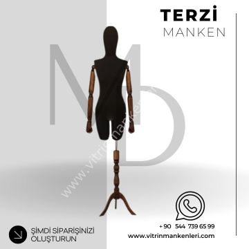 Ahşap Kollu Pantolon Giyebilen Bayan Terzi Mankeni