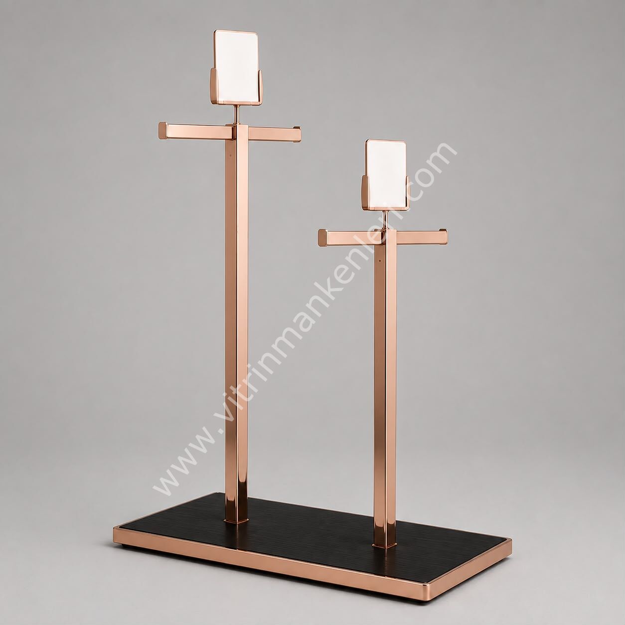 İKİLİ T STAND ROSE GOLD - SİYAH