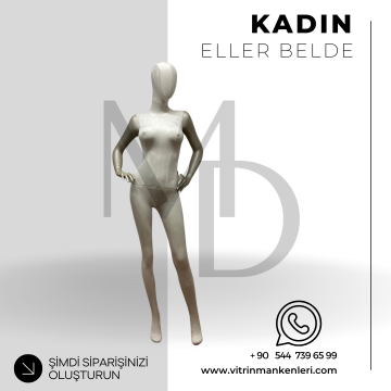 Kumaş Kaplamalı Bayan Boy Mankeni