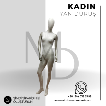 Kumaş Kaplamalı Bayan Boy Mankeni