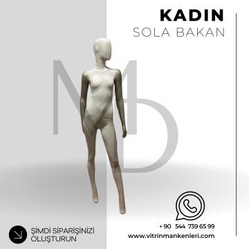 Kumaş Kaplamalı Bayan Boy Mankeni