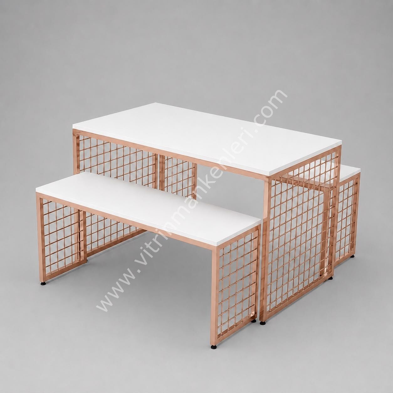 Katlama Masası ROSE GOLD - BEYAZ