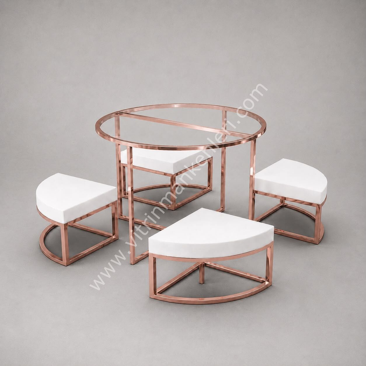 Katlama Masası ROSE GOLD - BEYAZ