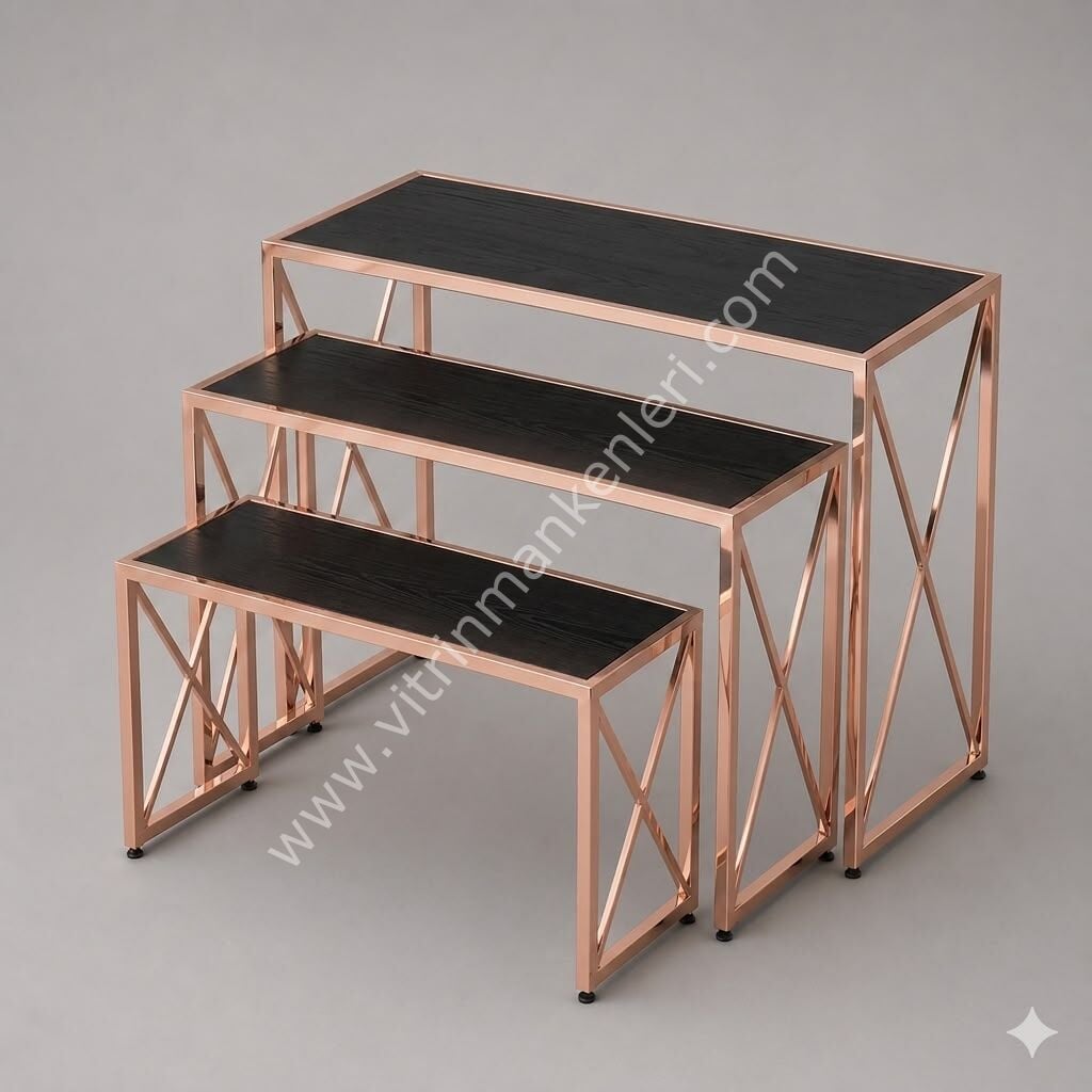 Katlama Masası ROSE GOLD - SİYAH