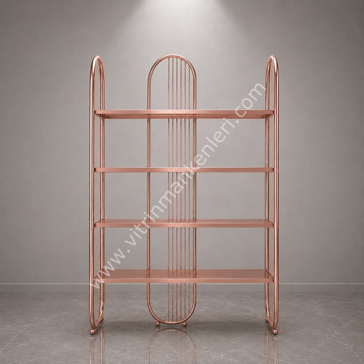 DEKORATİF KİTAPLIK ROSE GOLD