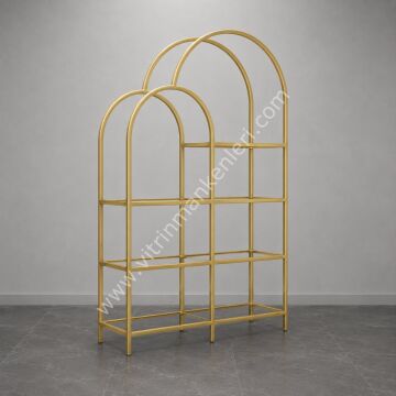 OVAL VİTRİN STAND GOLD STATİK BOYA