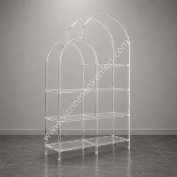 OVAL VİTRİN STAND ÖZEL RENK