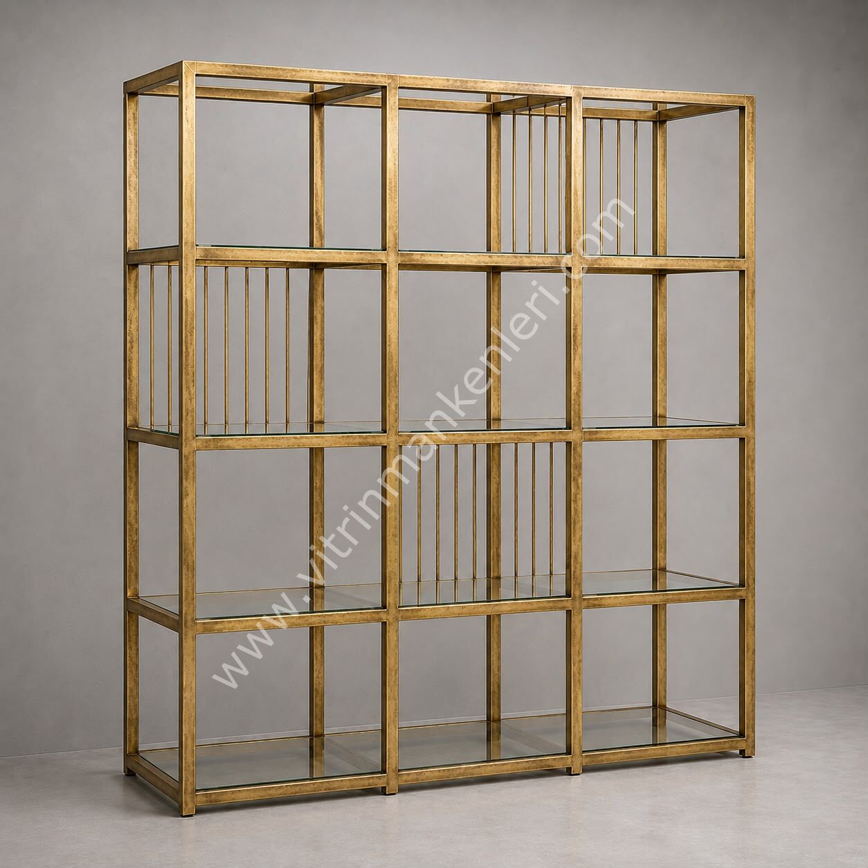 DEKORATİF KİTAPLIK GOLD ESKİTME