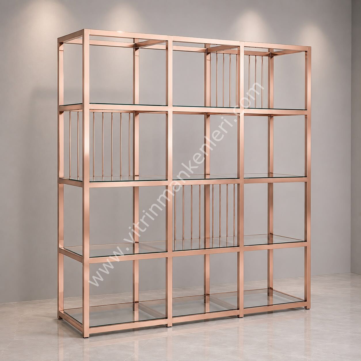 DEKORATİF KİTAPLIK ROSE GOLD