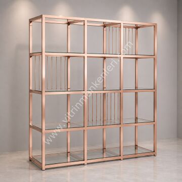 DEKORATİF KİTAPLIK ROSE GOLD