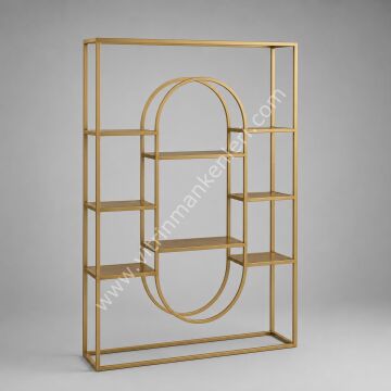 OVAL RAFLI STAND GOLD STATİK BOYA