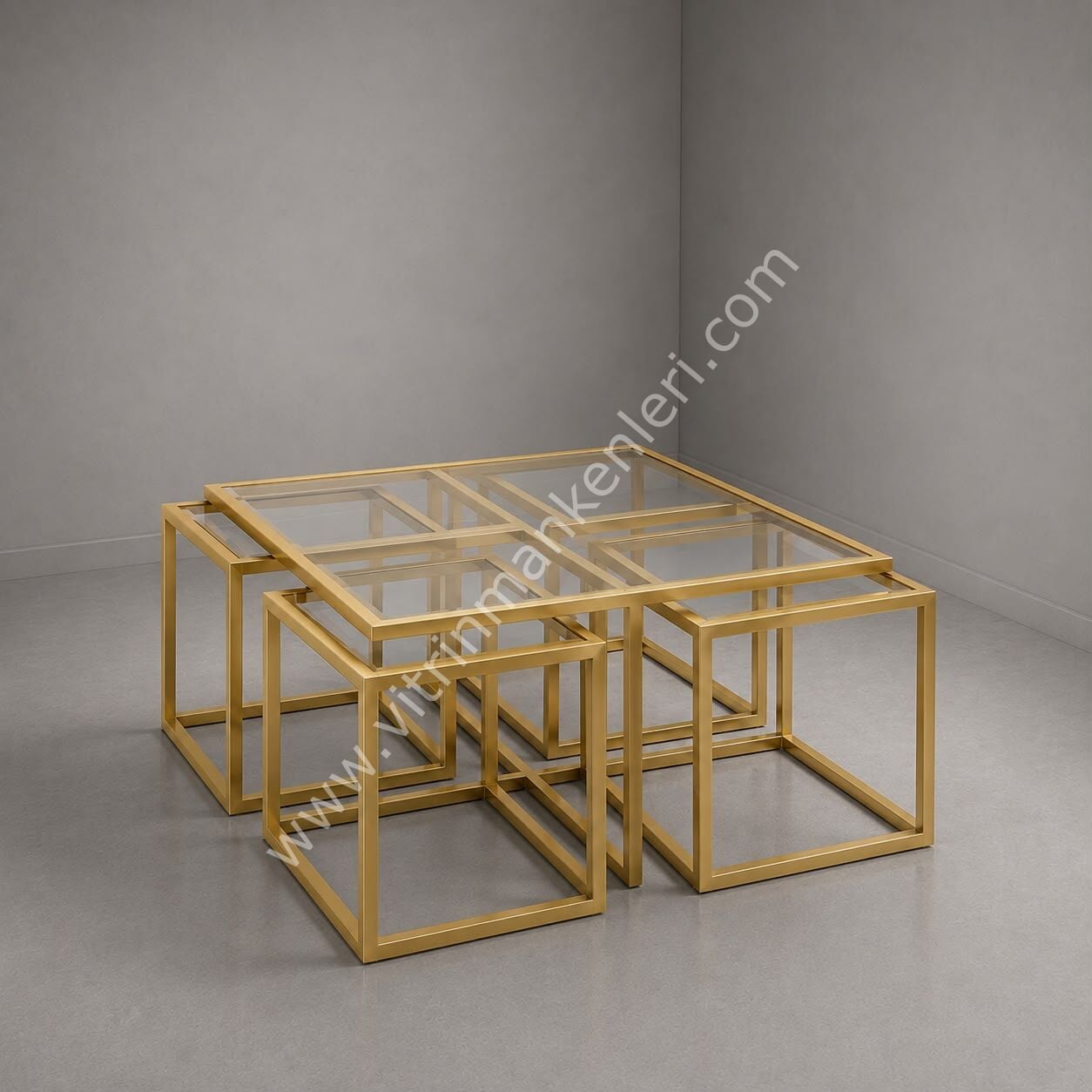 Dekoratif Sehpa GOLD STATİK BOYA