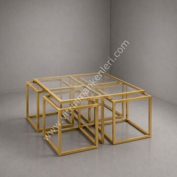 Dekoratif Sehpa GOLD STATİK BOYA