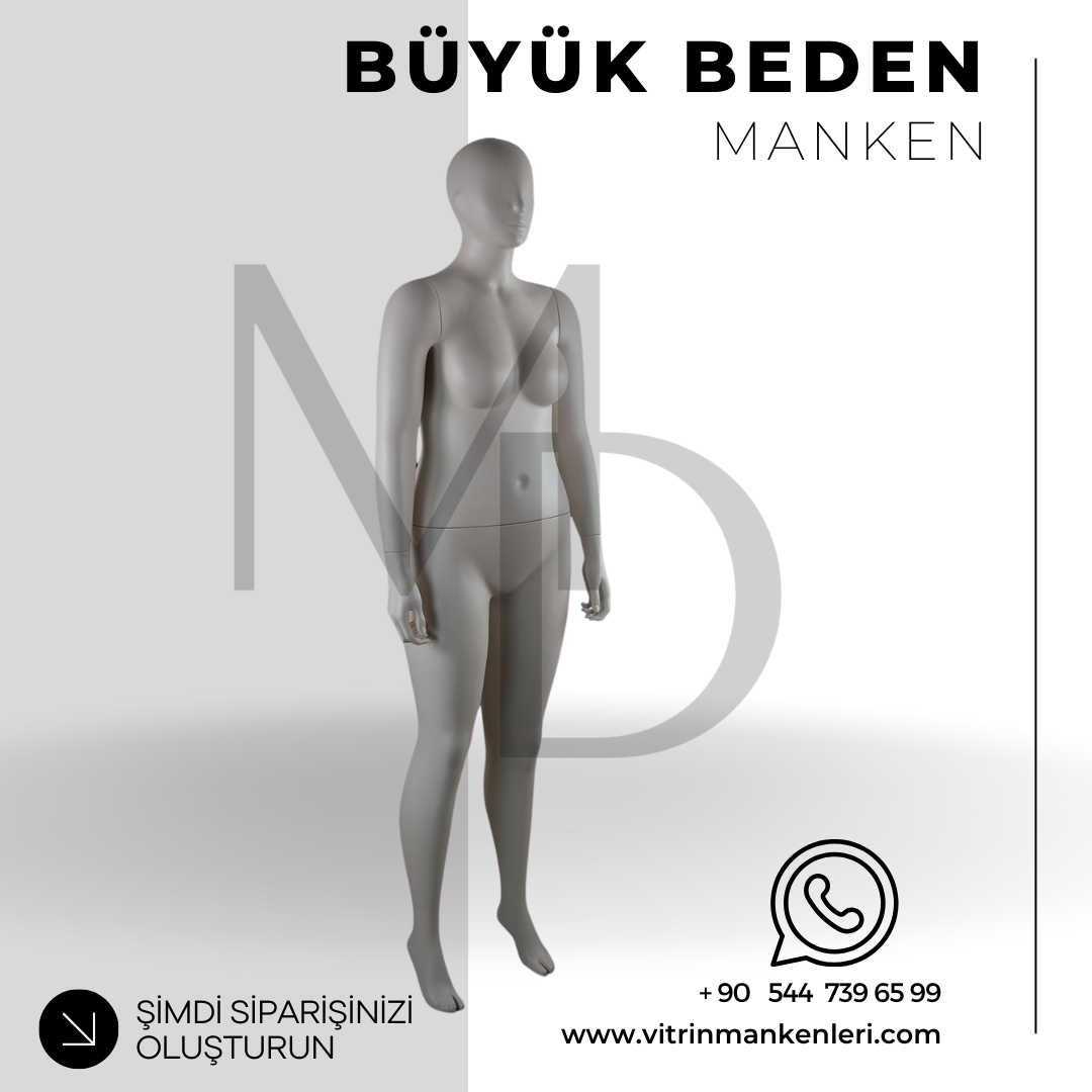 40-42 Beden Kadın Düz Duruş Boy Mankeni