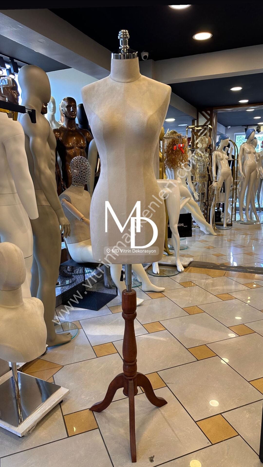 MD Vİtrin Dekorasyon 38 Beden Balık Model Süngerli İğne Batabilen Terzi Mankeni