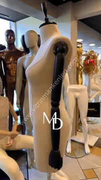 MD Vitrin Dekorasyon Pantolon Giyebilen Ahşap Kollu Terzi Mankeni Vitrin Mankeni