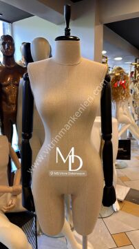 MD Vitrin Dekorasyon Pantolon Giyebilen Ahşap Kollu Terzi Mankeni Vitrin Mankeni