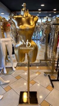 MD VİTRİN DEKORASYON 42 Beden Pantolon Giyebilen Gold Kumaşlı Gold Terzi Mankeni