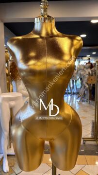 MD VİTRİN DEKORASYON 42 Beden Pantolon Giyebilen Gold Kumaşlı Gold Terzi Mankeni