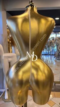 MD VİTRİN DEKORASYON 42 Beden Pantolon Giyebilen Gold Kumaşlı Gold Terzi Mankeni