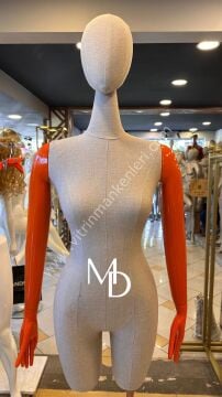 MD Vİtrin Dekorasyon Pantolon Giyebilen Polyester Kollu Terzi Mankeni Vitrin Mankeni