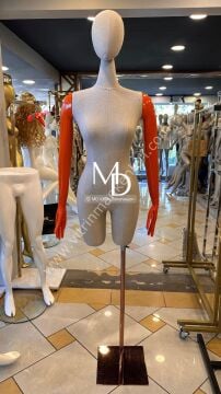 MD Vİtrin Dekorasyon Pantolon Giyebilen Polyester Kollu Terzi Mankeni Vitrin Mankeni