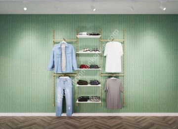 MD DEKORASYON Mağaza Raf Sistemi, Askılık Sistemi, Butik Rafı, Mağaza Stand, Giyinme Odası 180*200