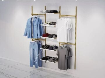 MD DEKORASYON Mağaza Raf Sistemi, Askılık Sistemi, Butik Rafı, Mağaza Stand, Giyinme Odası 180*200