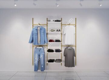 MD DEKORASYON Mağaza Raf Sistemi, Askılık Sistemi, Butik Rafı, Mağaza Stand, Giyinme Odası 180*200