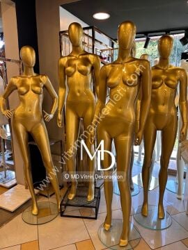 GOLD BAYAN POLYESTER VİTRİN MANKENLERİ (4lüSET)