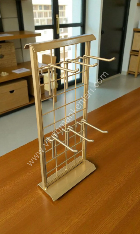 MASA ÜSTÜ ÜRÜN STANDI ve 6 ADET 10 CM KANCA