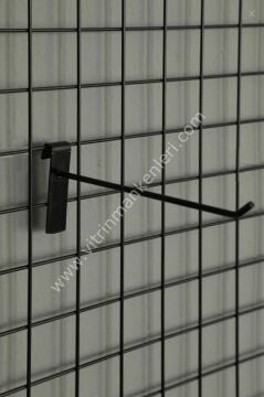 Raf Tel Pano Kancası-15- Cm Kanca-raf Kancası-siyah Tel Pano Kancası(50 ADET)