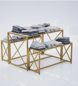 Dekoratif Mağaza Katlama Masası Çapraz Stand