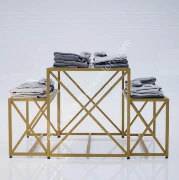 Dekoratif Mağaza Katlama Masası Çapraz Stand