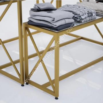 Dekoratif Mağaza Katlama Masası Çapraz Stand