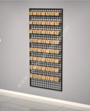 90x190 Siyah,duvara Monte Tel Pano, Sık Telli Aksesuar Bijuteri Panosu