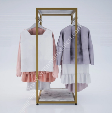 Butik Çiftli Askılık Mağaza Standı Askılık