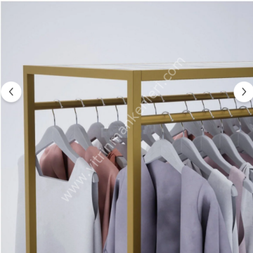 Butik Çiftli Askılık Mağaza Standı Askılık