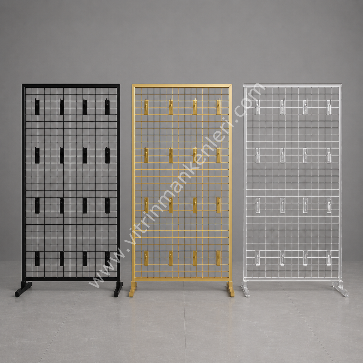 AYAKLI TEL PANO 80X100 CM GOLD RENK 4X4 SIK TELLİ 20 ADET 15 CM KANCA DAHİL