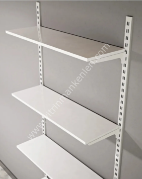 30x60 Duvara Monte 4 Katlı Ahşap Raf Sistemi & Dekoratif Kiler Rafı & Dekoratif Giyim Odası Rafı