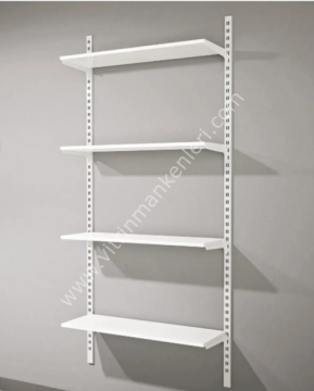 30x60 Duvara Monte 4 Katlı Ahşap Raf Sistemi & Dekoratif Kiler Rafı & Dekoratif Giyim Odası Rafı