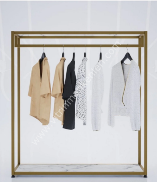 Dekoratif Butik Tekli Raflı Askılık Mağaza Standı Askılık