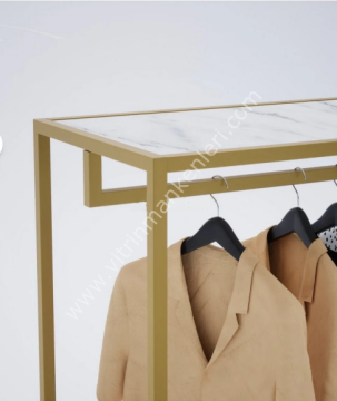 Dekoratif Butik Tekli Raflı Askılık Mağaza Standı Askılık