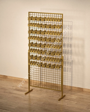 AYAKLI TEL PANO, SIK TELLİ AKSESUAR PANOSU 90*190 GOLD