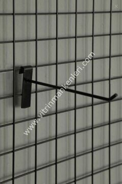 Raf Tel Pano Kancası-15- Cm Kanca-raf Kancası-siyah Tel Pano Kancası(100 ADET)