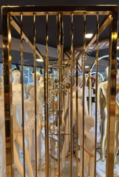 GOLD KAPLAMA DAYANIKLI ABİYE ELBİSE STANDI