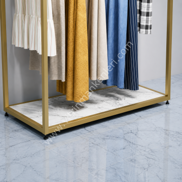 Dekoratif Butik Mağaza Düz Tekli Elbise Askılık