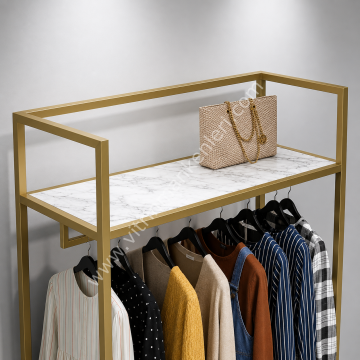 Dekoratif Butik Mağaza Düz Tekli Elbise Askılık