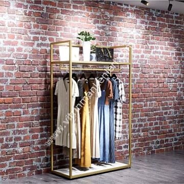 Dekoratif Butik Mağaza Düz Tekli Elbise Askılık