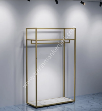 Dekoratif Butik Mağaza Düz Tekli Elbise Askılık